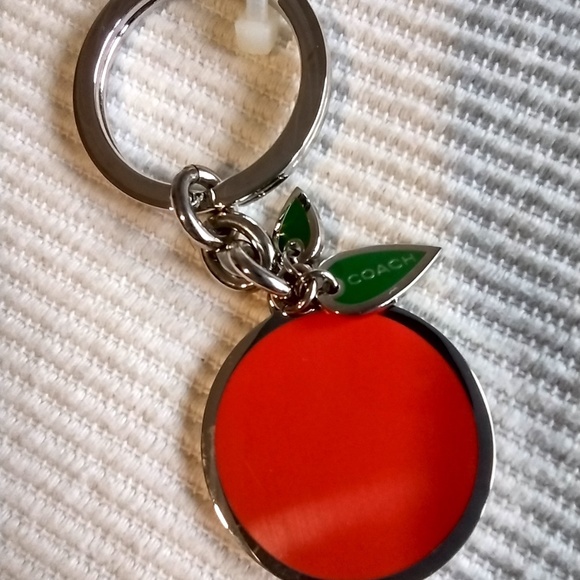NWT Vintage Coach Enamel Orange Key Chain - Picture 5 of 11